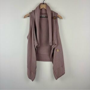Zara Mauve Pink Knit Sweater Vest, M
